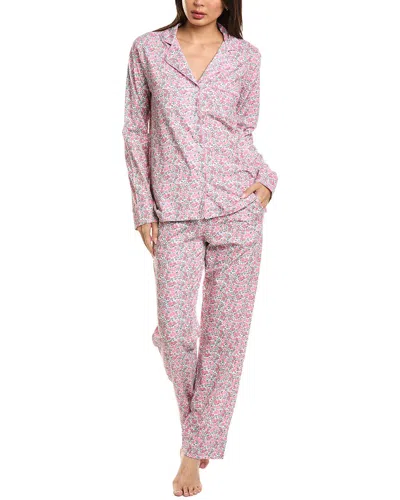 Petite Plume 2pc Pima Pajama Set In Purple
