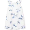 Petite Plume Amelia Brushed Cotton Blend Twill Nightgown In Blue
