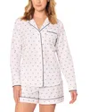 Petite Plume Bee Print Pajama Shorts Set In Buzzing Bees