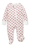 Petite Plume Blissful Bows Fitted One-piece Pima Cotton Pajamas In Multi