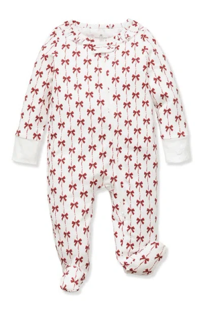 Petite Plume Babies'  Blissful Bows Fitted One-piece Pima Cotton Pajamas In Multi