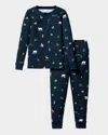 Petite Plume Boy's Arctic Antics Printed Pajama Set In Navy
