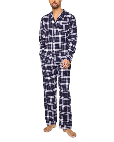 Petite Plume Brushed Twill Pajama Set In Purple