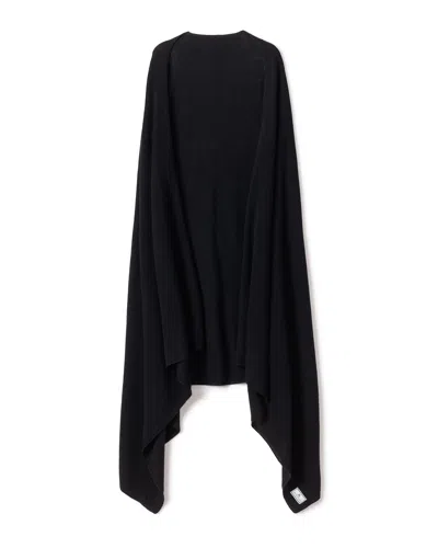 Petite Plume Cashmere Wrap In Black