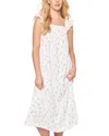 Petite Plume Clara Lace Trim Nightgown In Fields Of Provence