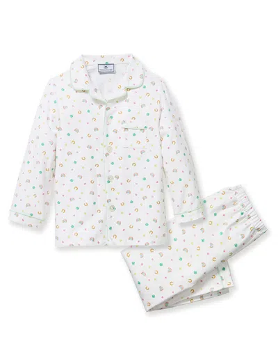 Petite Plume Classic Pajama Set In White