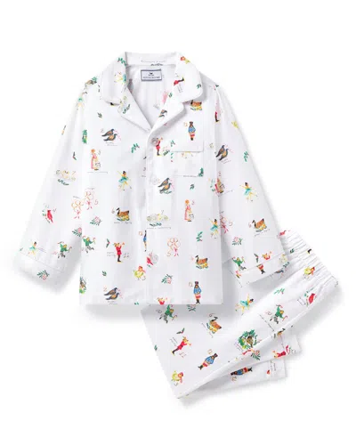 Petite Plume Classic Pajama Set In White