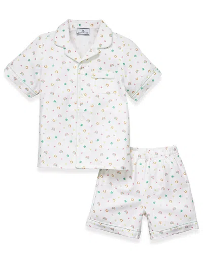 Petite Plume Classic Short Set In White