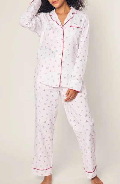 Petite Plume Coastal Charms Cotton Pajamas In White