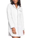 Petite Plume Luxe Pima Cotton Nightshirt In White