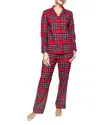 Petite Plume Imperial Tartan Classic Pajama Set In Red