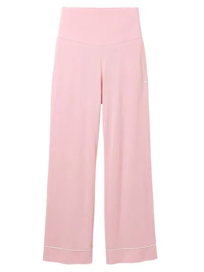 Petite Plume Cotton Maternity Pants In Pink