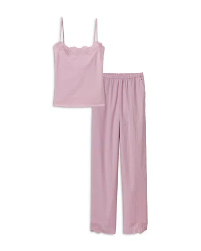 Petite Plume Cotton Voile Fleur Cami Pant Set In White