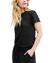 Petite Plume Crewneck Pajama T Shirt In Black