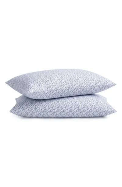 Petite Plume Ditsy Waltz Set Of 2 Pillowcases In Blue