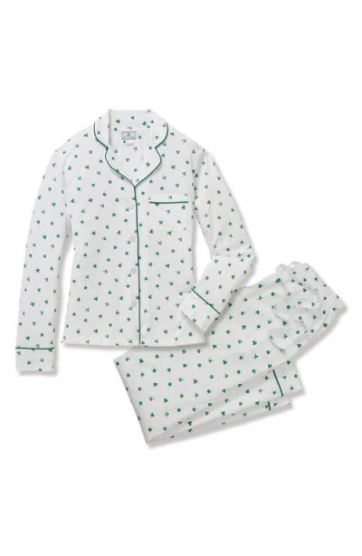Petite Plume Featherweight Pima Cotton Pajamas In Brown