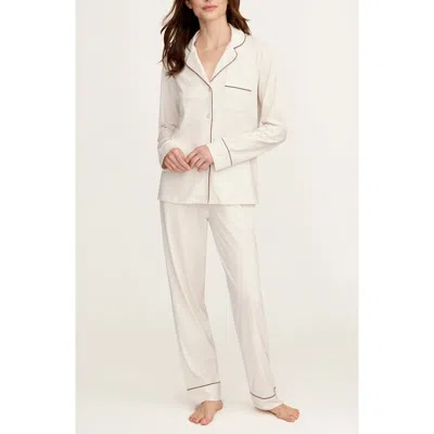 Petite Plume Featherweight Pima Cotton Pajamas In White