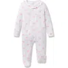 Petite Plume Fitted Cotton Footie In White