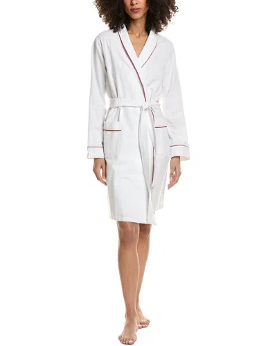 Petite Plume Flannel Robe In White