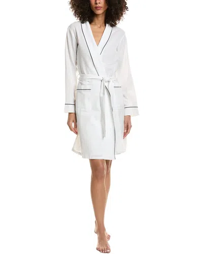 Petite Plume Flannel Robe In White