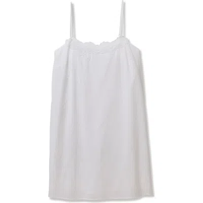 Petite Plume Fleur Cotton Voile Slip Nightgown In Green