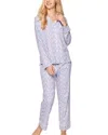 Petite Plume Floral Print Pima Cotton Pajamas In Fleur D'azur