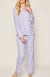 Petite Plume Floral Print Pima Cotton Pajamas In Blue