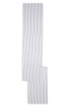 Petite Plume French Ticking Table Runner In Navy