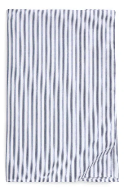 Petite Plume French Ticking Tablecloth In Navy