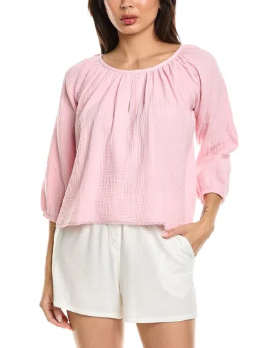 Petite Plume Gauze Willow Top In Pink