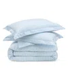 Petite Plume Gingham Duvet Set, Full/queen In Blue