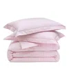 Petite Plume Gingham Duvet Set, Full/queen In Pink