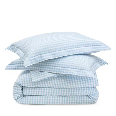 Petite Plume Gingham Duvet Set, King In Blue