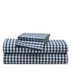 Petite Plume Gingham Sheet Set, King In Blue