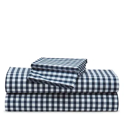 Petite Plume Gingham Sheet Set, King In Blue