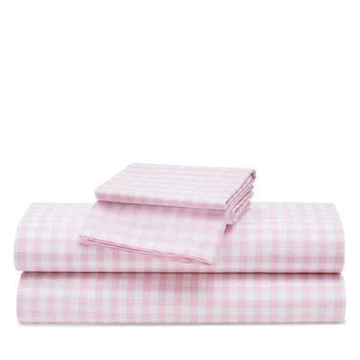 Petite Plume Gingham Standard Pillowcase, Set Of 2 In Pink