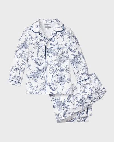 Petite Plume Kids' Girl's English Rose 2-piece Pajama Set In Timeless Toile