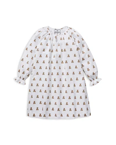 Petite Plume Girls' Delphine Teddy Tales Nightgown - Little Kid, Big Kid In White