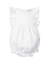 Petite Plume Baby Girl's Ruffle-trimmed Bubble Romper In White