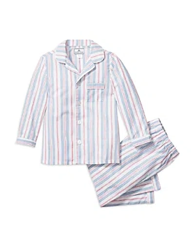 Petite Plume Girls' Vintage French Striped Pajama Set - Baby, Little Kid, Big Kid In White Stripe
