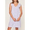 Petite Plume Harper Pima Cotton Nightgown In Blue