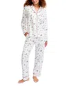 Petite Plume Cotton Holiday Journey Pajama Set In White