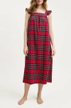 Petite Plume Imperial Tartan Nightgown In Red