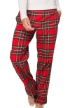 Petite Plume Imperial Tartan Pajama Pants In Red