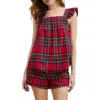 Petite Plume Imperial Tartan Pajamas In Red