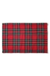 Petite Plume Imperial Tartan Plaid Set Of 4 Placemats In Red