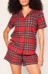 PETITE PLUME PETITE PLUME IMPERIAL TARTAN SLEEP SHORTS