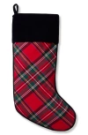 Petite Plume Imperial Tartan Stocking In Red