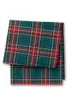 Petite Plume Kensington Tartan Cotton Table Runner In Green