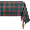 Petite Plume Kensingtone Tartan Plaid Tablecloth In Green